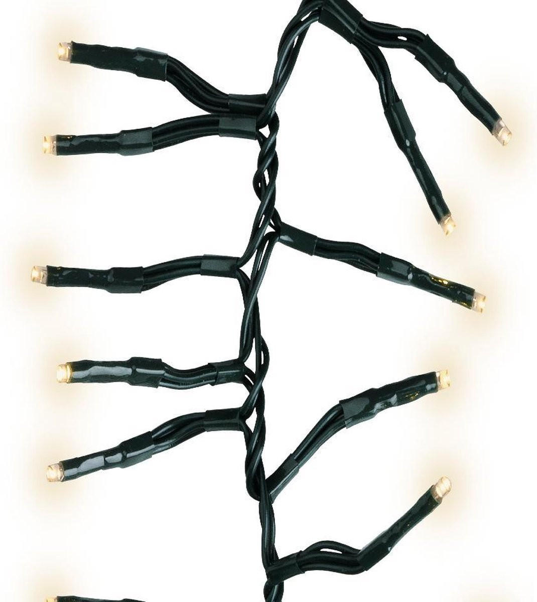 LICHTERKETTE Cluster Compact, 936 LED-Leuchten, klassisch weiß, 12m - Weiß, Kunststoff (1200cm) - Lumineo