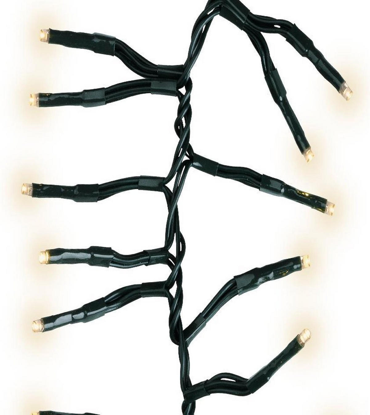 LICHTERKETTE Cluster Compact, 936 LED-Leuchten, klassisch weiß, 12m - Weiß, Kunststoff (1200cm) - Lumineo