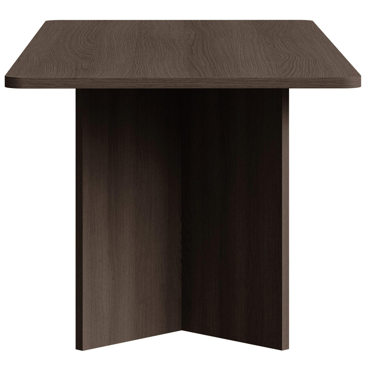 ESSTISCH Qubeo Holzoptik Esche Braun 204x90 cm - Dunkelbraun, Holzwerkstoff (90/204/75cm) - Selsey