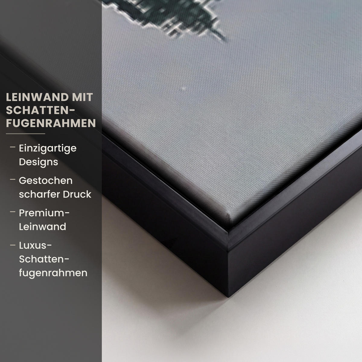 LEINWAND Bilder mit Rahmen - Natur - Bäume - Berge - See - Wasser - 100x150 - Hellgrün, Textil (100/150cm) - MuchoWow