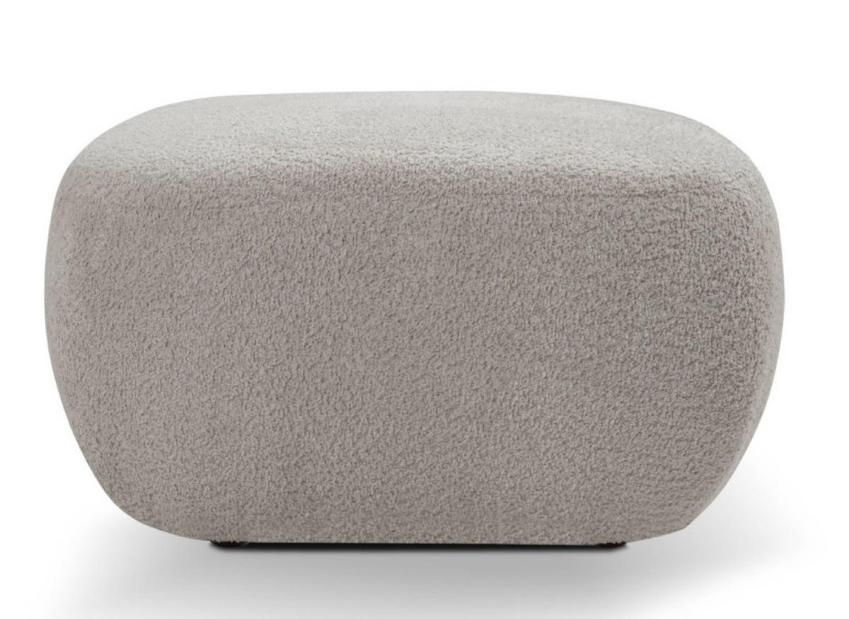 HOCKER Dunkelgrau LIO Bezug Abriamo Auf Schwarzen Niedrigen Beinen - Grau, Textil (75/39/75cm) - Sepro Meble