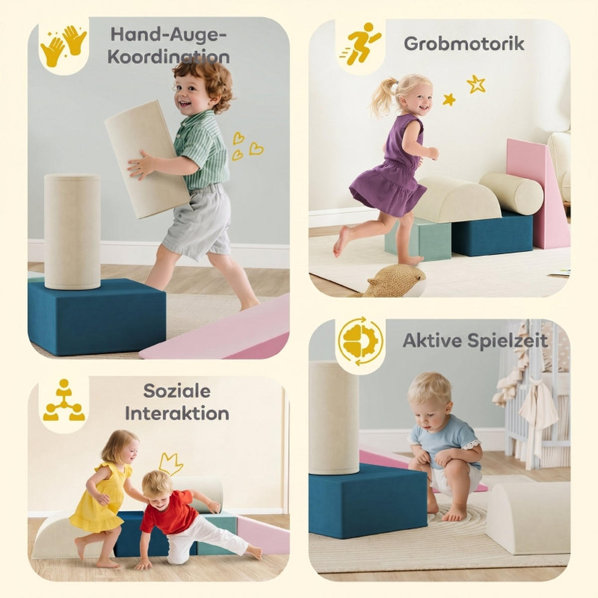 KONSTRUKTIONSSPIELZEUG Bauset - Multicolor, Textil (40.6/60/61cm) - Korfee