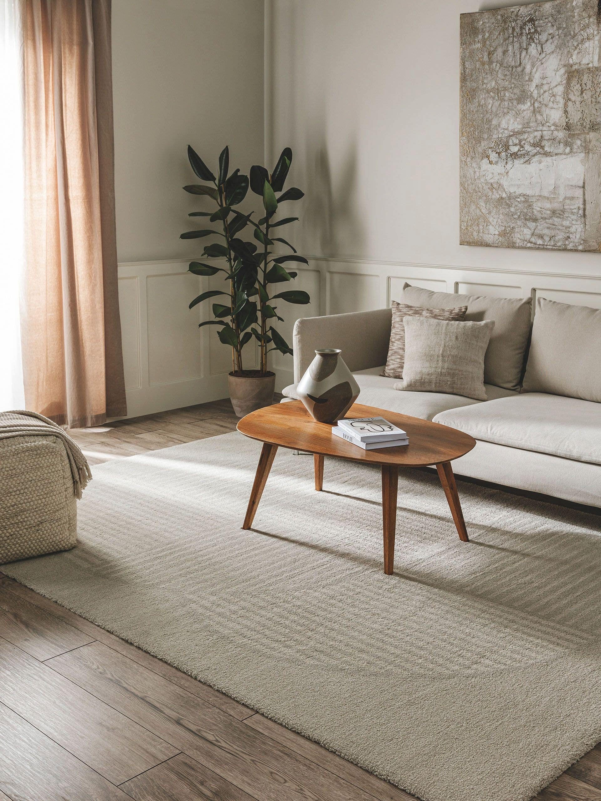 TEPPICH Tacoma Hellgrau 160x230 cm - Hellgrau, Textil (160/230cm) - benuta Nest