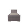 BOXBETT ZILANO 1 mit Matratze H3 und Topper 90x200 Cosmic 160 rechts - Hellgrau, Holz/Textil (90/200cm) - Bedante