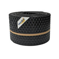 SICHTSCHUTZSTREIFEN Rattan für Doppelstabmatten UV-beständig Schwarz 10x 2,55m - Schwarz, Kunststoff (2550/19cm) - ZAUN|ZU