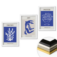 WANDBILDER 3er-Set - 20x30 cm Weißer Rahmen - Matisses abstrakte Plakate - Weiß, Kunststoff (20/30cm) - ArtPrintCave