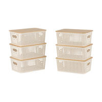 AUFBEWAHRUNGSBOX - Weiß, Holz/Kunststoff (25.5/10.5/18cm) - Relaxdays