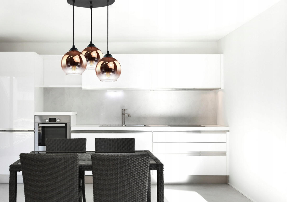 PENDELLEUCHTE MASUR - Transparent/Goldfarben, Glas/Metall (35/35/80cm) - kiki design