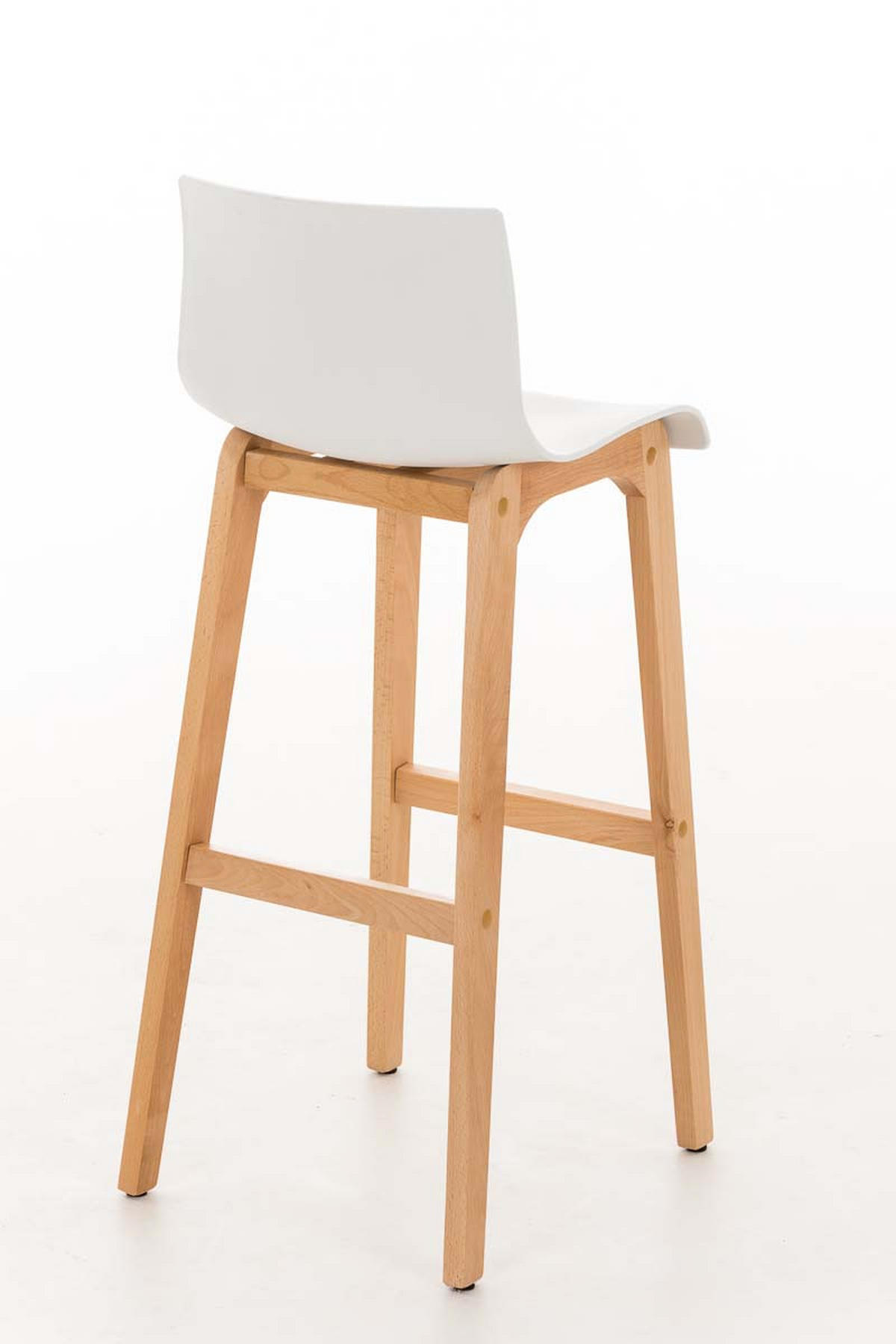 BARHOCKER DELHI Weiß Holz - Weiß, Holz (41/101/46cm) - DELUKE