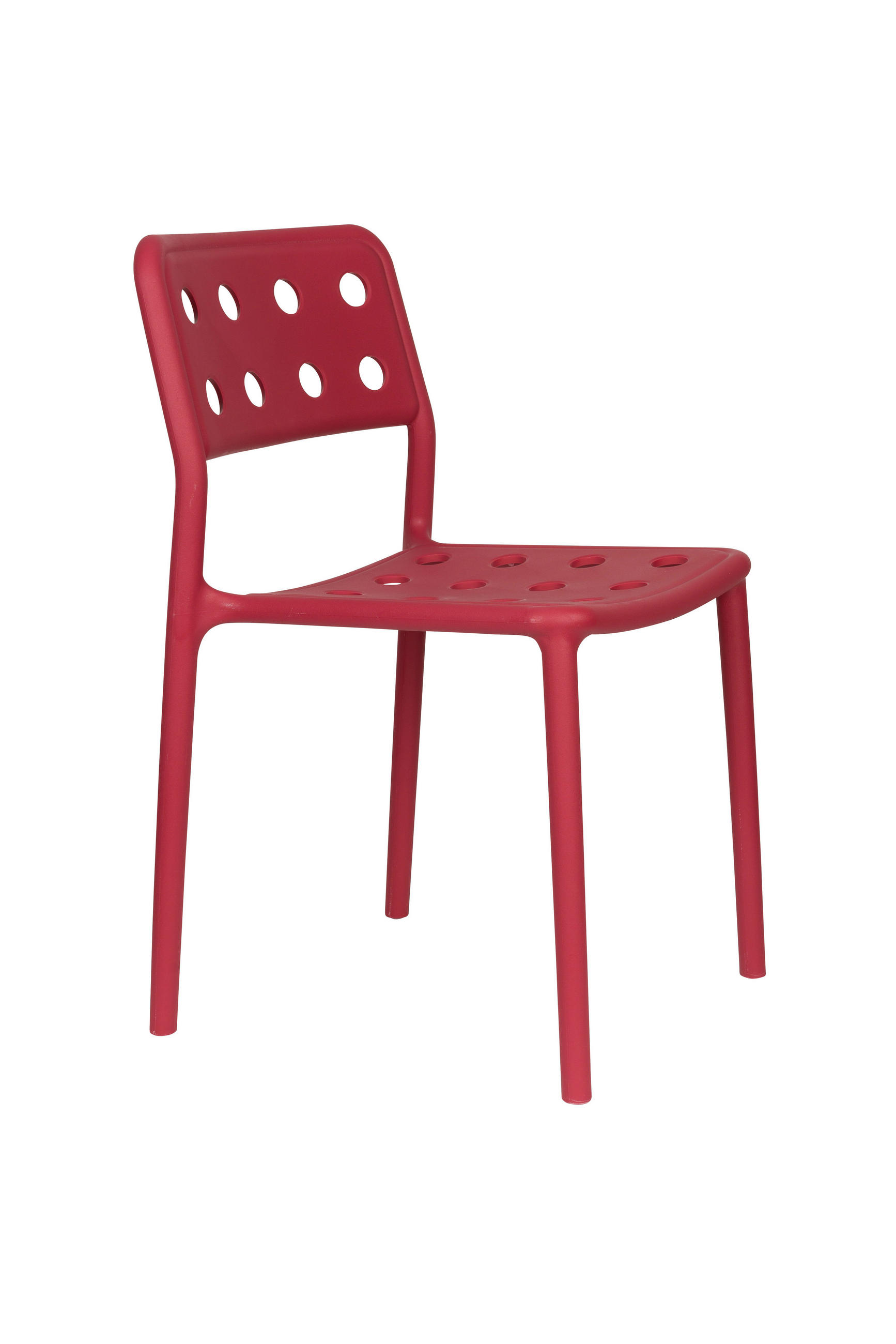 ESSZIMMERSTUHL Serra - Rot - 53/45.5/80 cm - 4er-Set - Rot, Kunststoff (45.5/80/53cm)