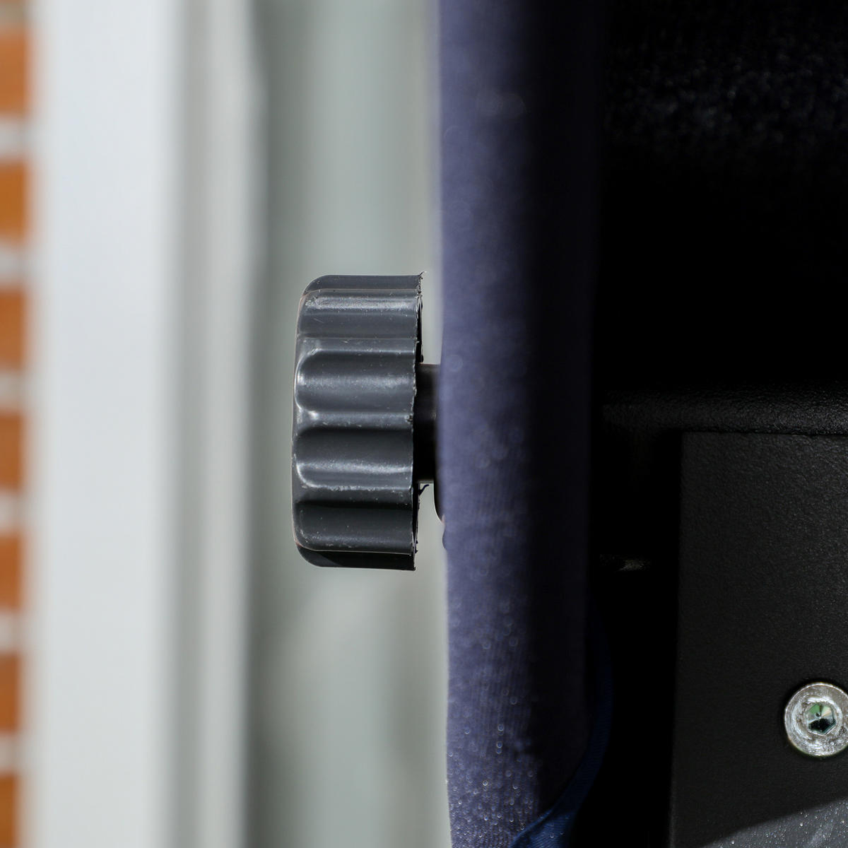 HOLLYWOODSCHAUKEL aus Eisen 156x89x168 cm in Dunkelblau mit verstellbarem Sonnendach - Dunkelblau, Metall (89/168/156cm) - Modfu