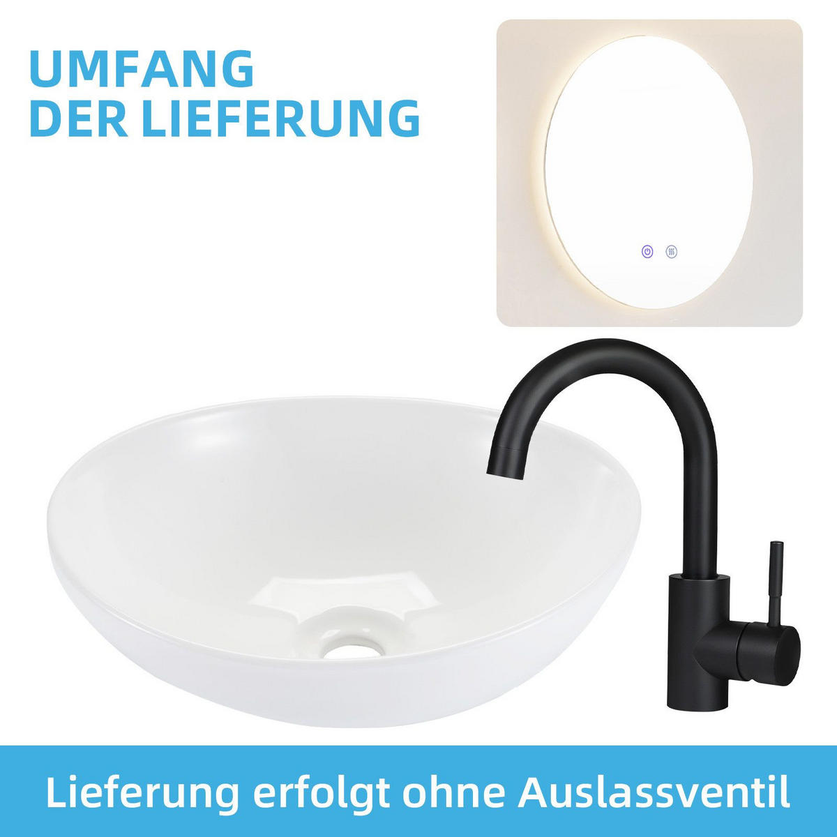 WASCHBECKEN Barsinghausen II 41/33/14.5cm - Weiß, Keramik (33/14.5/41cm) - Nettlife