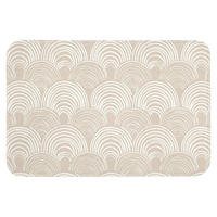 WC PŘEDLOŽKA Vlny - Textura - Béžová 90x60 cm - kašmírová, textil/plast (90/1cm) - OnlyWow