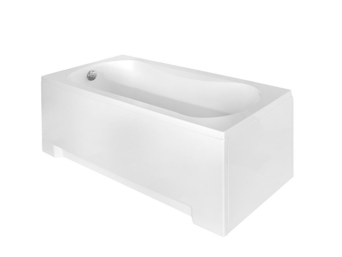 BADEWANNE Rechteck ARIA 140/70 mit Schürze Ablauf Füße - Weiß, Kunststoff (70/50/140cm) - bad land