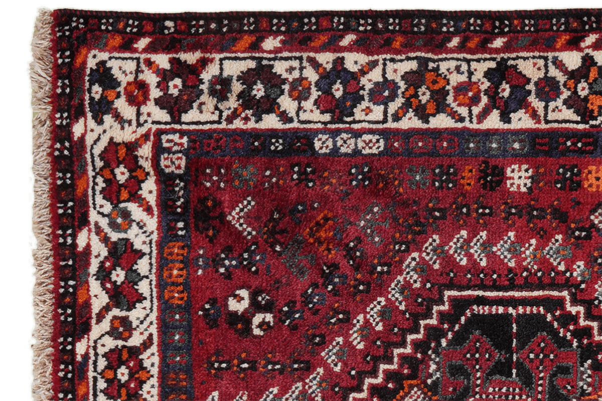 TEPPICH Gashgai Rot 151/107 cm Schurwolle - Rot, Textil (107/151cm) - Looma