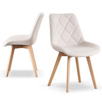 STUHL TANIA Creme 2 Stück - Creme, Holz/Textil (52/88/60cm) - B&D Home