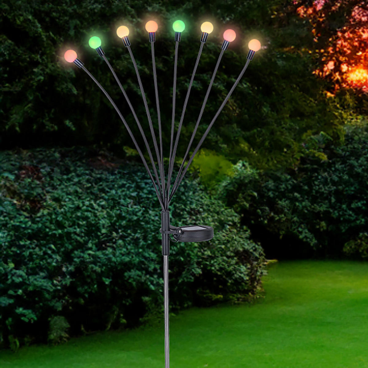 LED AUSSENLEUCHTE Edelstahl Schwarz RGB Farbwechsel - Schwarz, Metall (20/12/70cm) - Globo Lighting