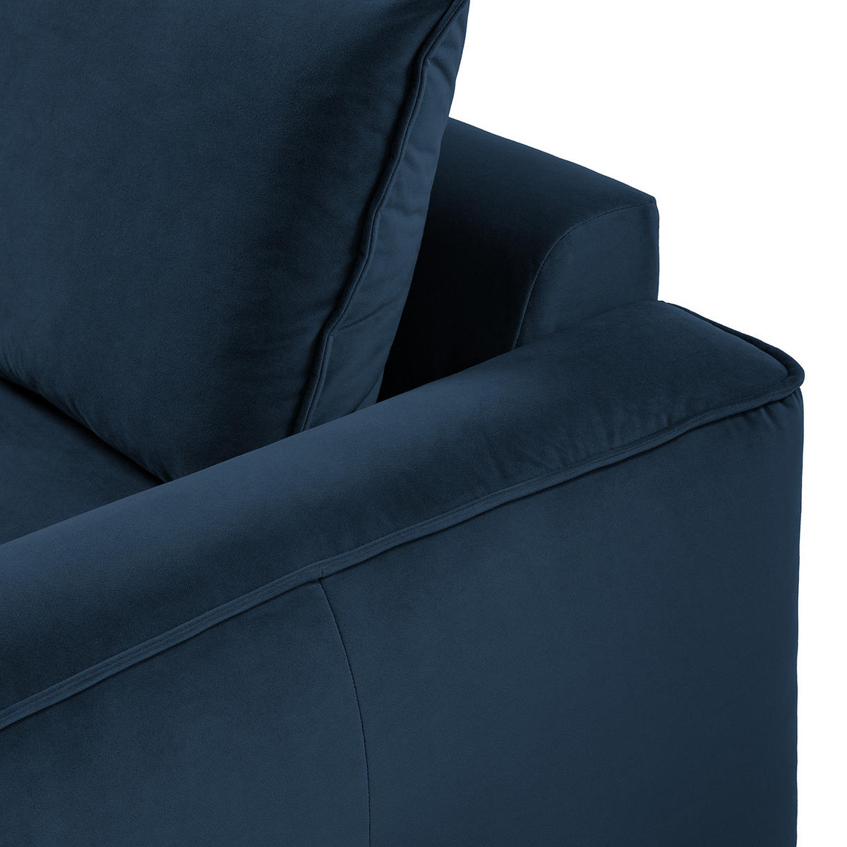 2,5-SITZER SOFA - modular - Schwarz/Dunkelblau, Holz/Kunststoff (189/80/99cm) - home24