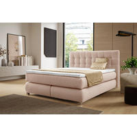 BOXSPRINGBETT BLAKE Bonellmatratze Topper 140x200 Beige - Beige, Holz (140/200cm) - Furnistar
