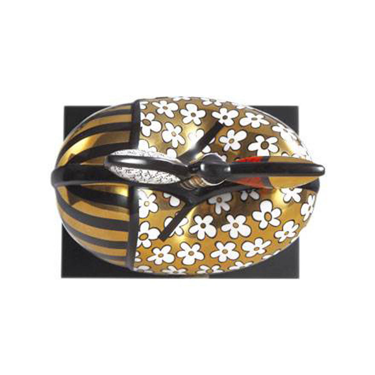 DEKOFIGUR Romero Britto Golden Big Apple, Porzellan - Multicolor, Keramik (11/18/14cm) - Goebel