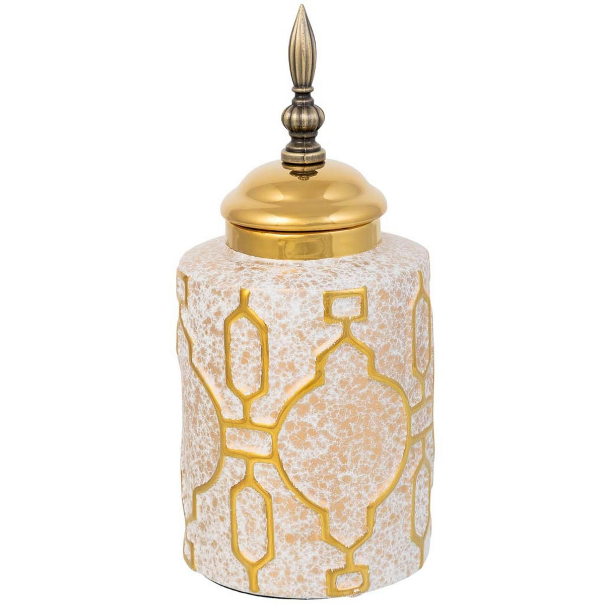 VASE aus Keramik, golden, 13x28cm - Goldfarben, Keramik (27.5cm) - Wanderlust