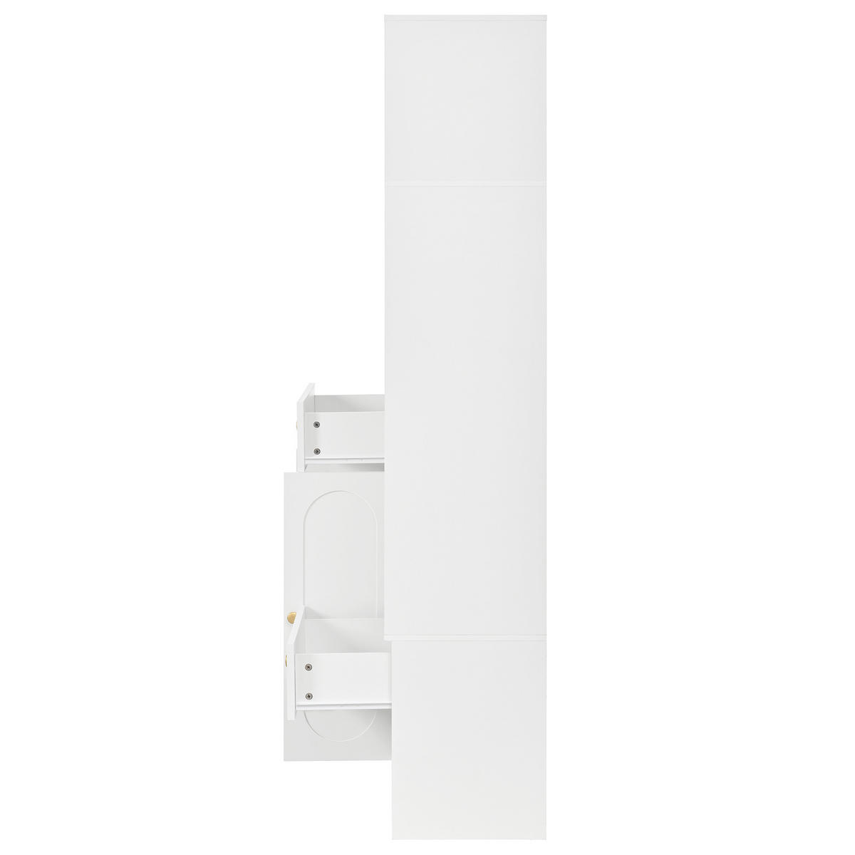 KOMPAKTGARDEROBE Spiegel Schuhschrank Sitzbank Haken LED - Weiß, Holzwerkstoff (100/180/35cm) - FLIEKS