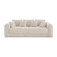 SCHLAFSOFA mit Stauraum in Nussbaum RIO Köpergewebe Creme 250cm - Creme, Textil (250/90/95cm) - Sia Home