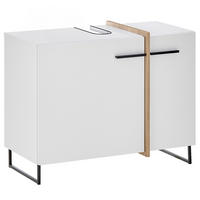 WASCHBECKENUNTERSCHRANK - Weiß, Holzwerkstoff (80/64/41cm) - home24