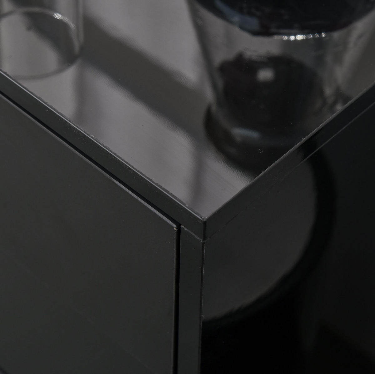 SIDEBOARD 79/36/74 cm Schwarz aus Holzwerkstoff mit verstellbarem Regal - Schwarz, Holzwerkstoff (36/74/79cm) - OKMYHOME
