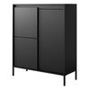 HIGHBOARD Senso schwarz 104 / 40 / 124cm - Schwarz, Holz/Holzwerkstoff (104/124/40cm) - Feldmann-Wohnen