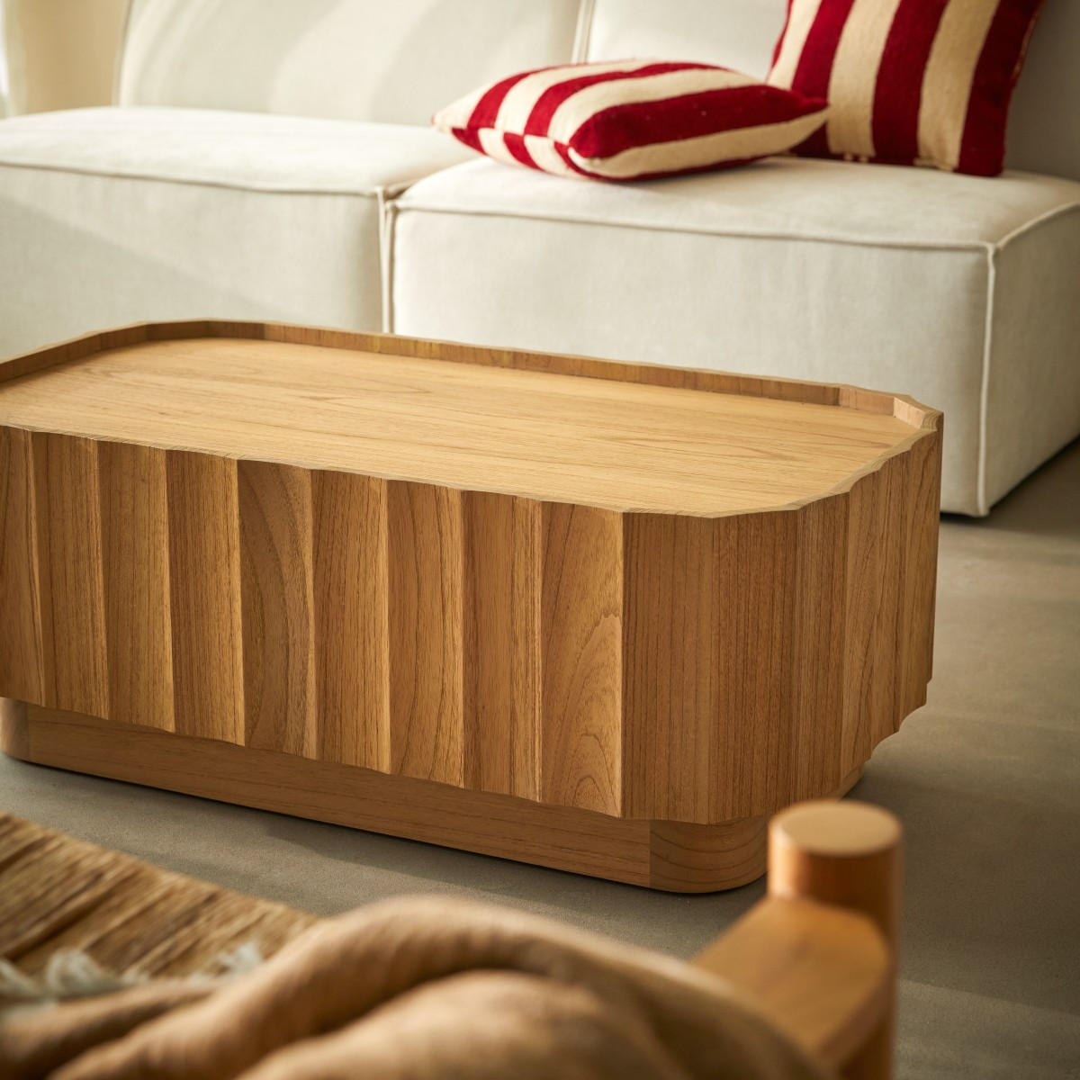 COUCHTISCH Andréa Natur aus Mindiholz - Naturfarben, Holz (55/100/38cm) - Tikamoon