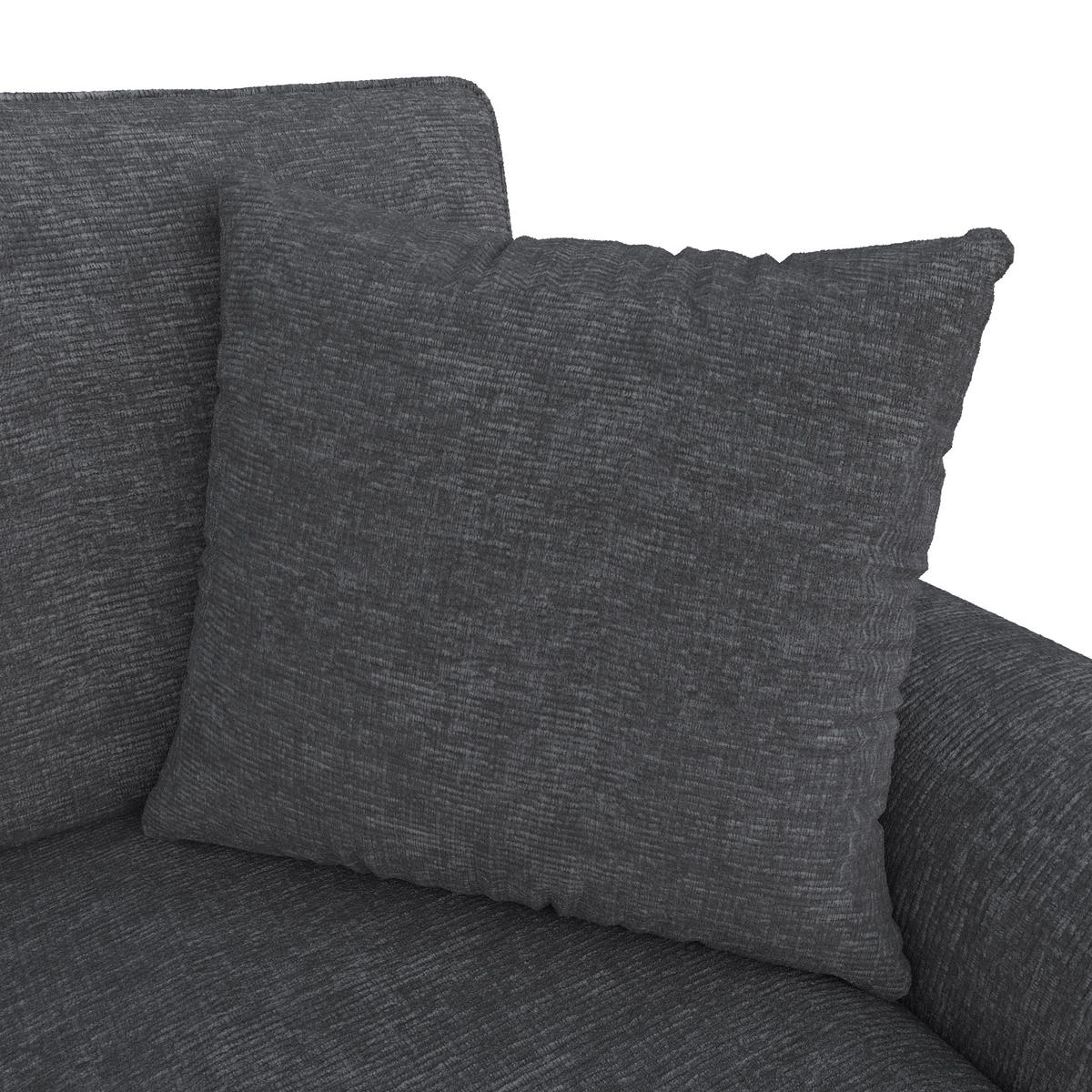 WOHNLANDSCHAFT U Form Chenille Modular Stauraum Grau 280cm - Grau, Textil (280/84/137cm) - FLIEKS