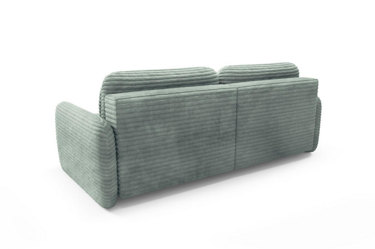 ECKSOFA Simone Mit Schlaffunktion - Grün, Holzwerkstoff/Textil (240/165cm) - Fun Möbel