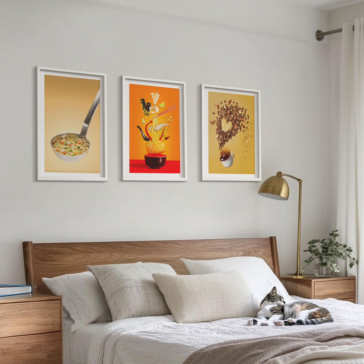 BILDER SET 3er Set - 40x60 cm Weißer Rahmen - Küchenthemen - Weiß, Kunststoff (40/60cm) - TULUP