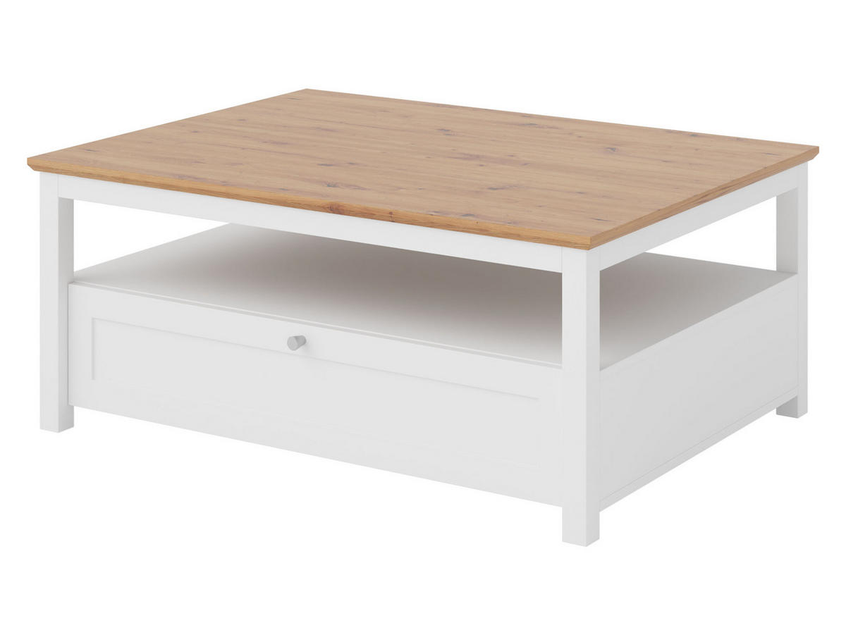 COUCHTISCH Gacoris 1SZ - Hellgrau/Weiß, Holzwerkstoff/Kunststoff (80/108/46cm) - MIRJAN24