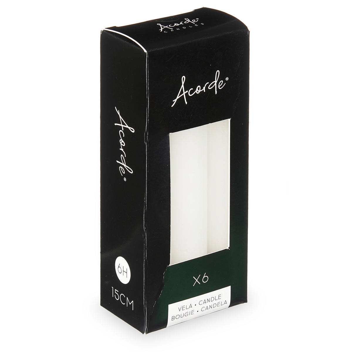 KERZE Celestia 15 cm - Weiß, Paraffin (2/15/2cm)