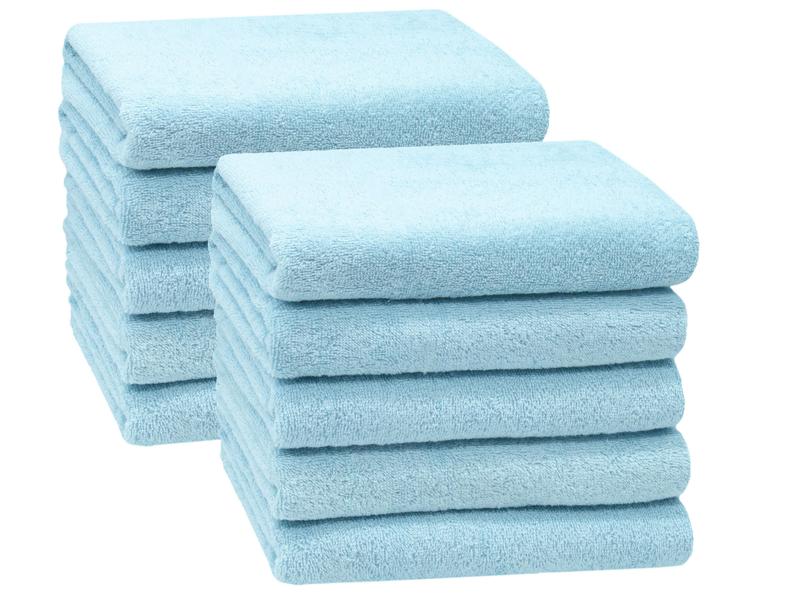 HANDTÜCHER, 10er-Set, 50x100 cm, 100% Baumwolle, Blau - Hellblau, Textil (50/100cm) - Zollner