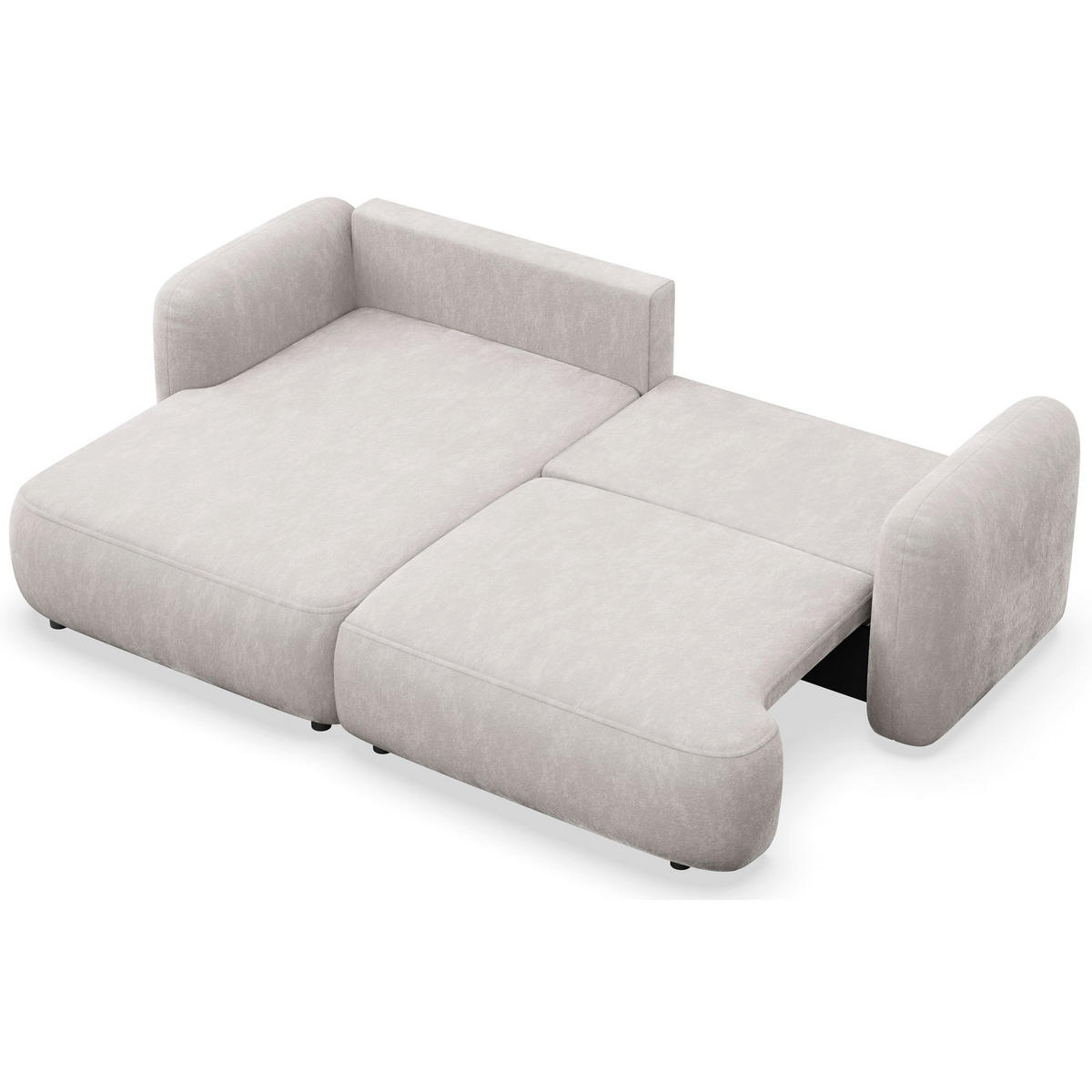 ROHOVÁ SEDAČKA Tvoya šedobéžová žinylka - černá/šedohnědá, textil/plast (267/175cm) - Selsey