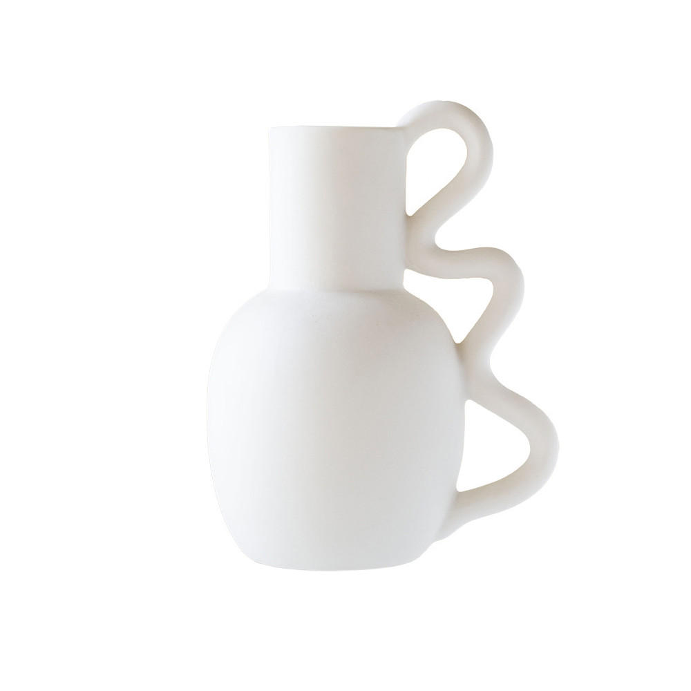 VASE 15 x 15 x 18,5 cm Keramik - Weiß, Keramik (12cm) - LIBRATON