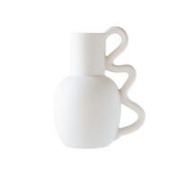 VASE 15 x 15 x 18,5 cm Keramik - Weiß, Keramik (12cm) - LIBRATON