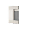 GARDEROBE Ritmo version 2 mit POLSTERPANEELEN GRAU - Beige/Grau, Holzwerkstoff (140/225/40cm) - Jerpax