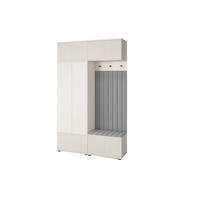 GARDEROBE Ritmo version 2 mit POLSTERPANEELEN GRAU - Beige/Grau, Holzwerkstoff (140/225/40cm) - Jerpax