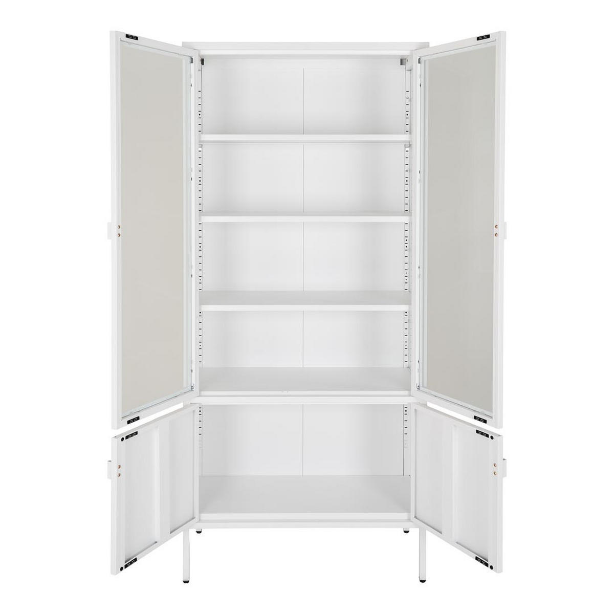 VITRINE Weiß - Weiß, Holzwerkstoff (80/180/35cm) - ebuy24