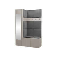 GARDEROBEN-SET Orion X - Kaschmir/Grau, Holzwerkstoff/Kunststoff (124/186/46cm) - MIRJAN24