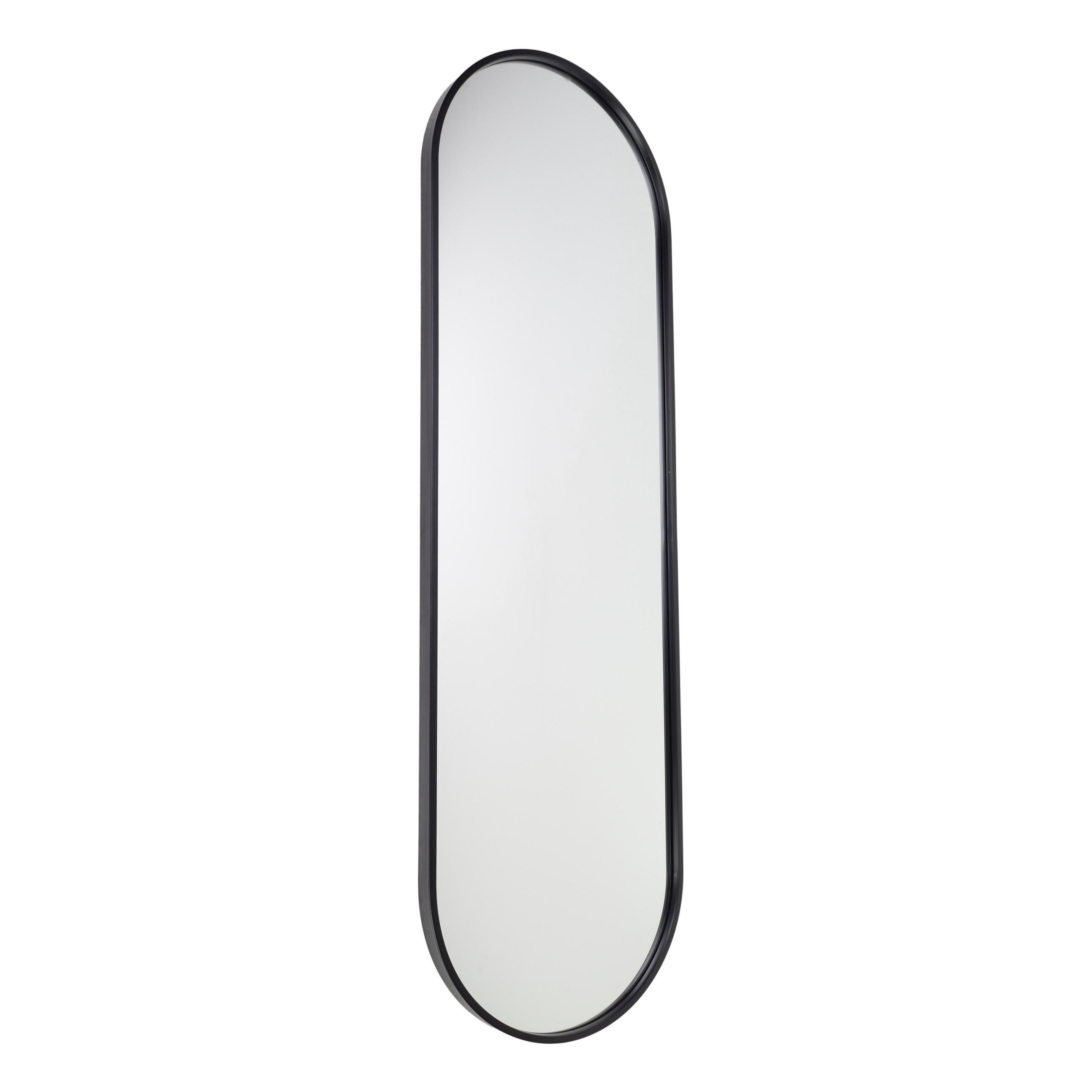 WANDSPIEGEL Boston Schwarz - Schwarz, Metall (40/130/4cm) - Fragix