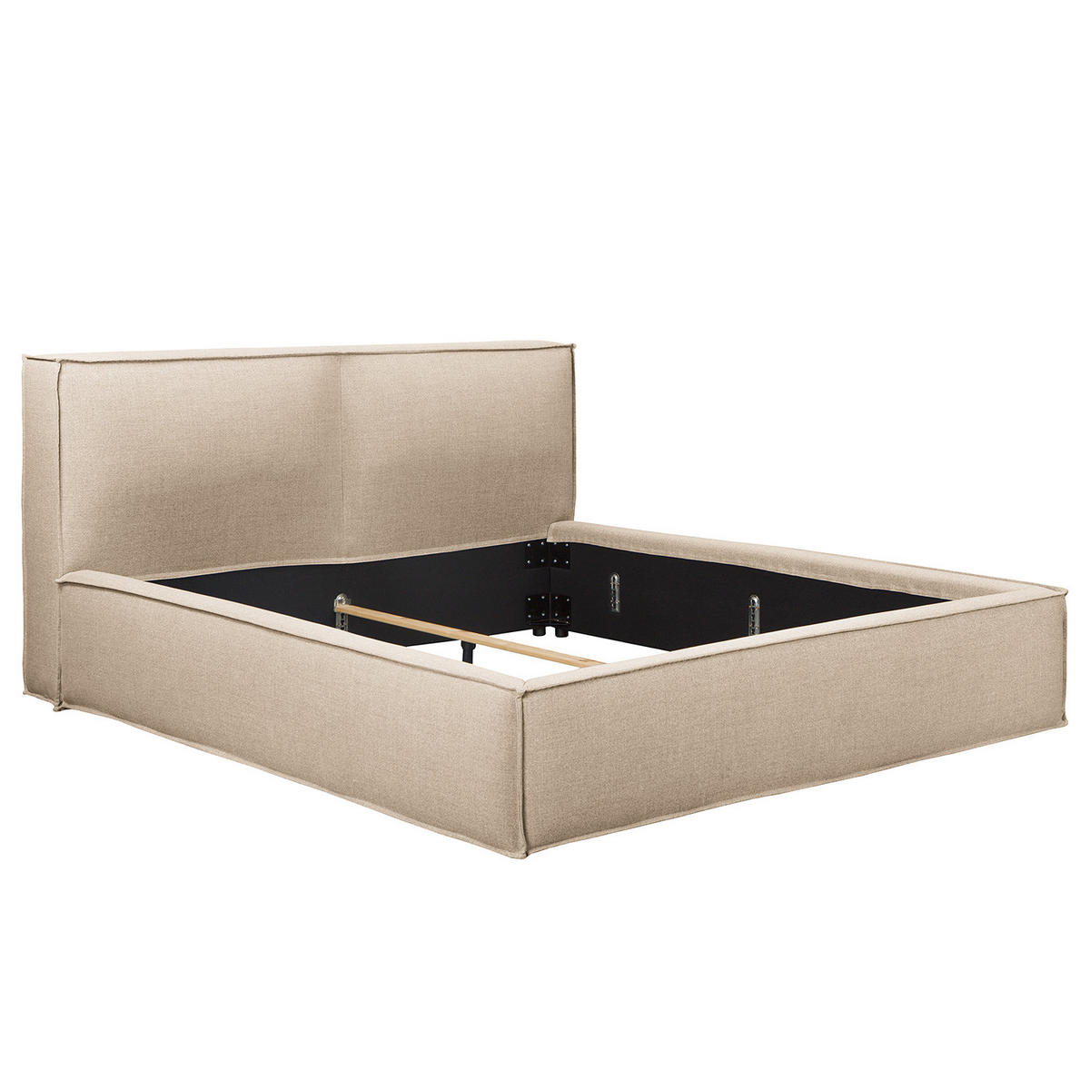 POLSTERBETT - Beige, Textil (200/200cm) - home24