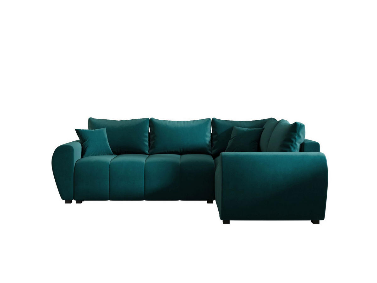 ECKSOFA MOLISA L PLUS Itaka 39 Rechts mit Schlaffunktion - Türkis, Textil (235/175cm) - Bedante