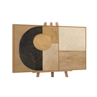 GEMÄLDE Form und Textur Schattenfugenrahmen Eichefarben 140x100 cm - Eichefarben, Holz (140/100cm) - YS-art gallery