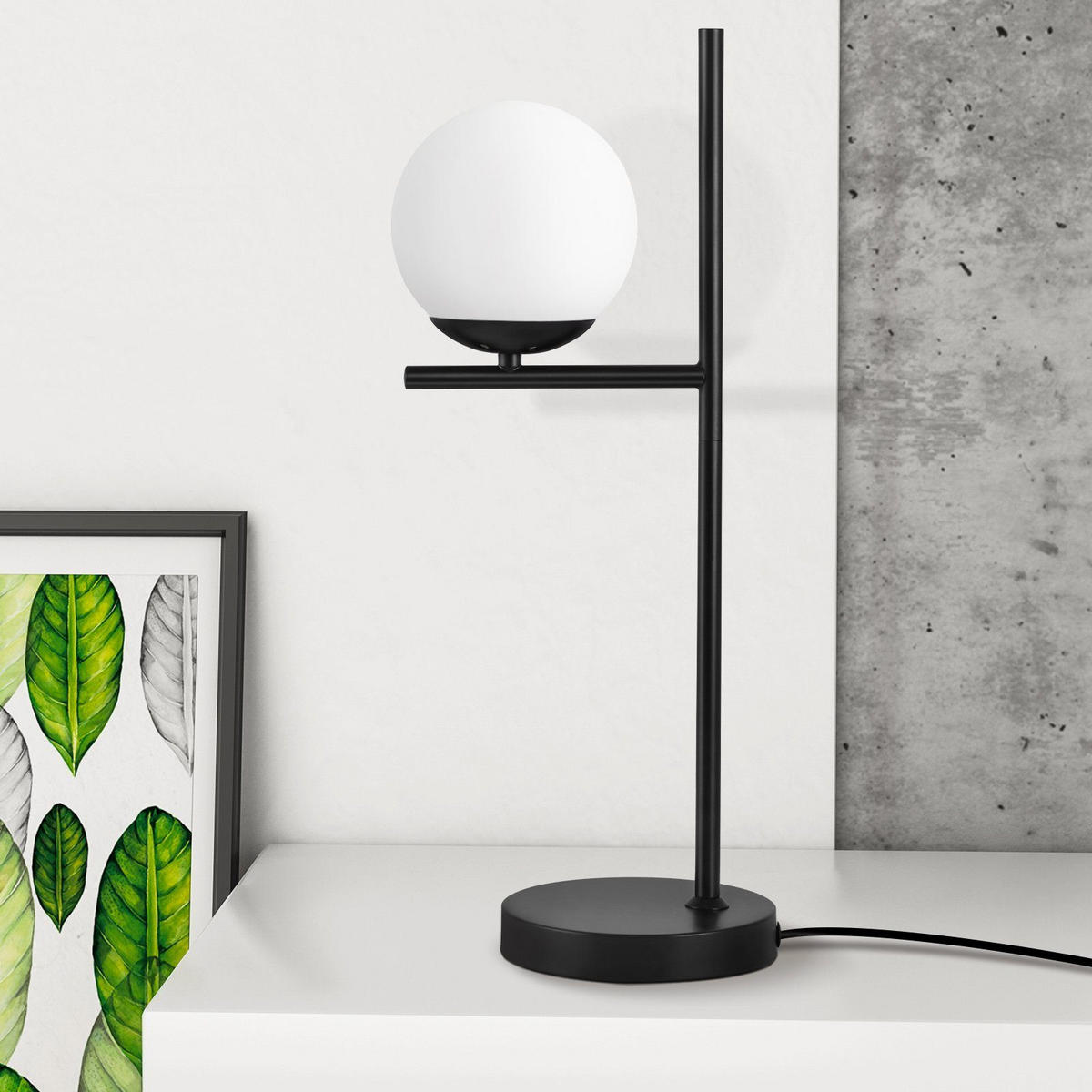 TISCHLAMPE Zara 26/21/30 cm - Schwarz, Metall (26/21/30cm) - ZMH