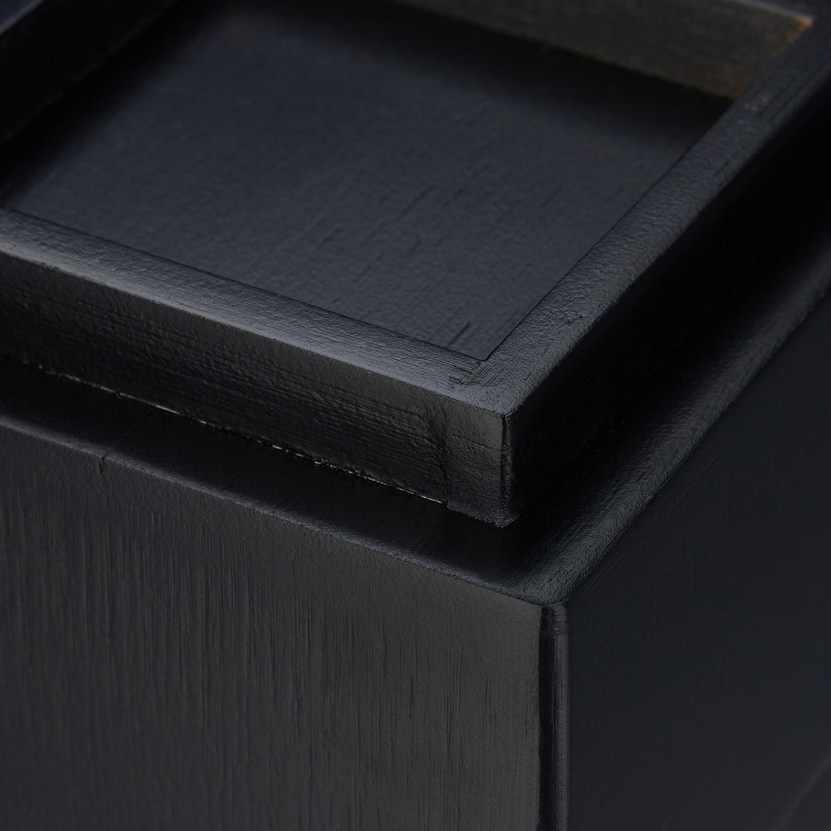 4XMÖBELERHÖHER - Schwarz, Holz (11.5/10/11.5cm) - Relaxdays